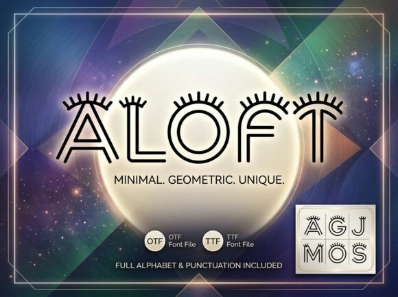 Aloft Font: Celestial Typography