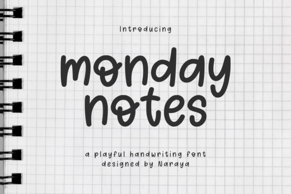 Monday Notes Font for Creative Design