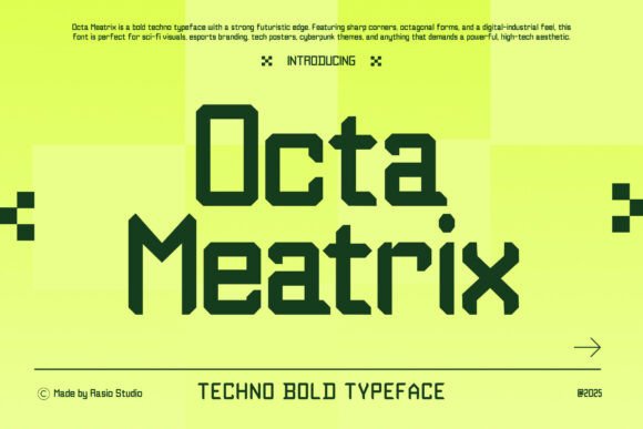 Octa Meatrix: Bold Display Font for Futuristic Design