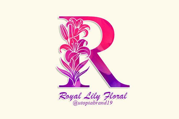 Royal Lily Floral Monogram Font