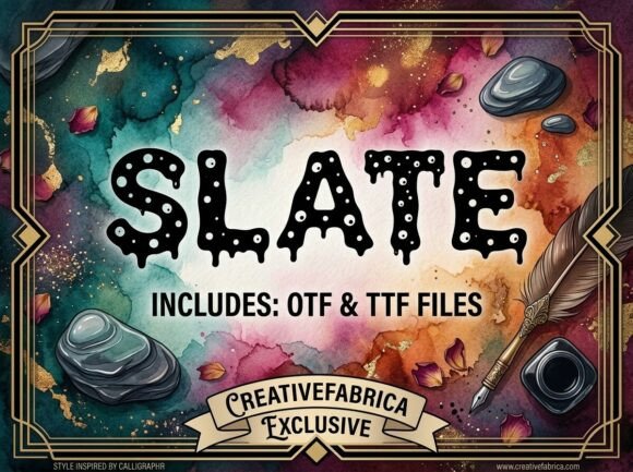 Slate: A Spooky Display Font