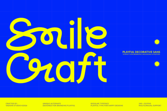 Smile Craft Font for Creative Publishing