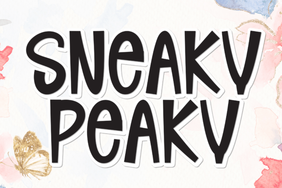 Sneaky Peaky Font Review
