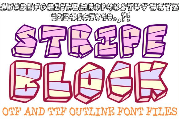 Stripe Block Font Review