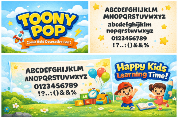 Toony Pop Font for Creative Web Design